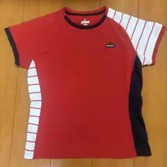 prince バドミントン テニス シャツ Mサイズ 赤
