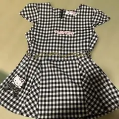 Hello Kitty ギンガムチェック ワンピース 95cmのサムネイル
