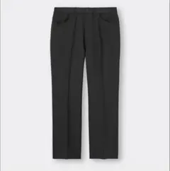 完売モデル❗️GU センタープレスストレートパンツ L ブラックメンズ
