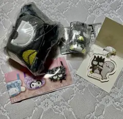 サンリオ　バッドばつ丸 3点　ぬいぐるみポシェット ファー　マスコット