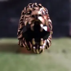 ★★GUCCIライオンデザインリング ストーン付き(ブラック)★★