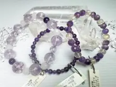 アメジスト 天然石ブレスレット 3点セット【超お買い得】