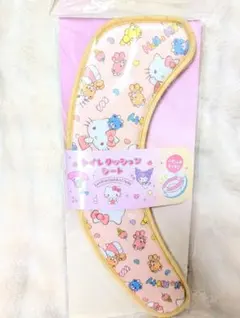 サンリオ 厚手もっちりトイレ便座 クッションシート ハローキティイエロー 1個