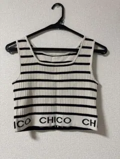 CHICO チコ ストライプ クロップド タンクトップ トップス レディース