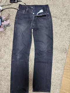 Levi's 501 ストレートデニム　ブラックw31 L32 先染め