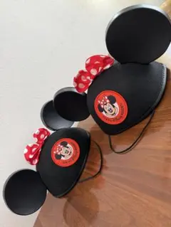 ミニーマウス 耳付き帽子 2個セット　幼稚園児、小学校低学年にぜひ