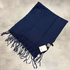 COMME CA ISM ネイビー マフラー F未使用タグ付き