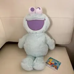 セサミストリート クッキーモンスター BIGぬいぐるみ パステルカラー