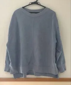 SHOO-LA-RUE スウェードトレーナー ブルーグレー 　フリーサイズ