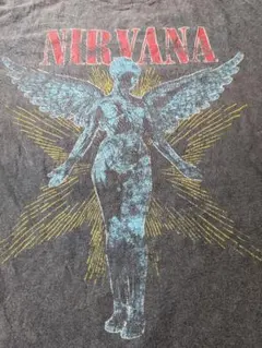 NIRVANA 有翼の天使 ニルヴァーナ ユニセックス バンドtシャツ バンt