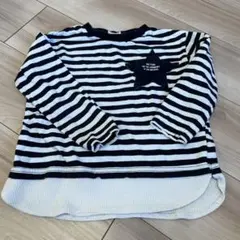breeze ブリーズ　長袖　120 カットソー　ポケット　ボーダー