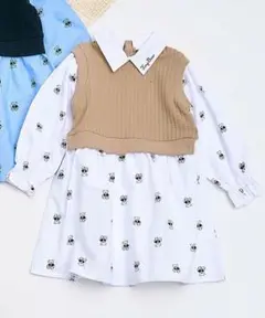 アプレレクール　tinybear ベストドッキングワンピース 110
