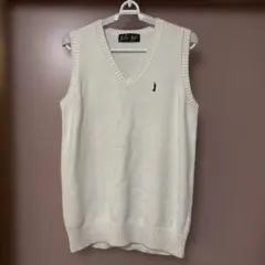 EAST BOY ホワイト Vネック ニットベスト サイズ11