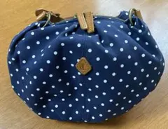 うめこ様専用　CLEDRAN キャンパスドットバッグ　ネイビー