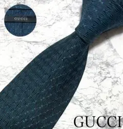 GUCCI ネクタイ ソリッド調 総柄 光沢