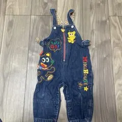 MIKI HOUSEミキハウス　デニムオーバーオール　80センチ