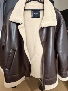 BEAMS HEART フェイクムートンジャケット ブラウン Sのサムネイル