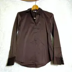 KUMIKYOKU 組曲【2】レディース 長袖シャツブラウス ブラウン