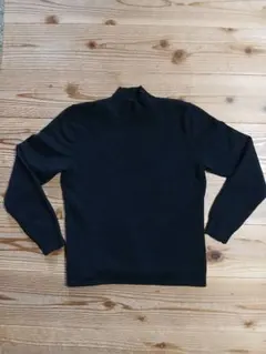 【カシミア100%】【目立った痛み無し】FLORA ニット 黒 サイズM