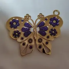 ANNA SUI アナ・スイ 蝶々 バッグチャーム　紫