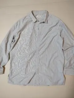 【新品】CTHY マルチストライプ比翼オーバーサイズシャツ