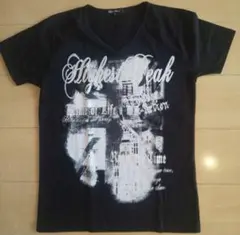 平成 ギャル男 y2k 英字 ユニオンジャック レイヤード vネックTシャツ