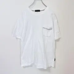 スコッチハウス 半袖 Tシャツ 白 胸ポケット コットン100% M シンプル