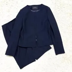 ユナイテッドアローズ　ツイードセットアップ　ノーカラージャケット　スカートスーツ