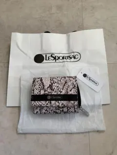 極美品★ほぼ未使用★レスポートサック　 折り財布 / パイソン柄