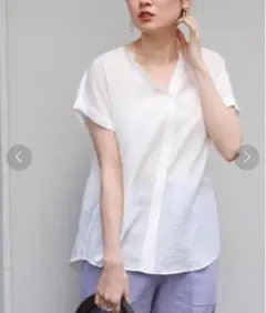 【極美品】★IENA　イエナシアータンブラーブラウス　ホワイト◆¥13,444
