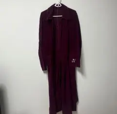 M.O.U.S. パープル コーデュロイ ロングコート