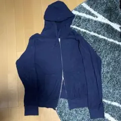 80s ジップパーカー ネイビー ナス紺　短丈 80s ジップパーカー ネイビー ナス紺 短丈