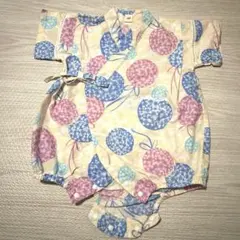 ANGEL LOVE 浴衣 甚平 紫陽花柄 お祭り 女の子 70 キラキラ