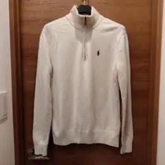 ポロラルフローレン　ハーフジップアップセーター 現行タグ　ウール100%