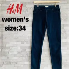 エイチアンドエム H&M レディース スキニー パンツ ウエストゴム EUR34
