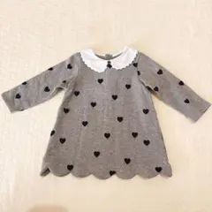 jacadi ジャガディ　ハートワンピース　ドットワンピース　スカラップ