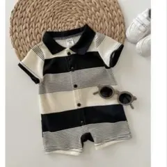 ストライプロンパース 95cm