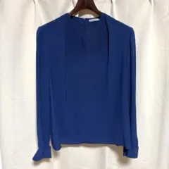 y051803 theory luxe ブラウス 40 トップス 無地 ブルー系のサムネイル
