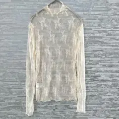 カリスエンジェル　透け感　レース　トップス S-M 総柄　フェミニン　ガーリー