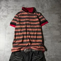 archive border polo shirt vintage y2k