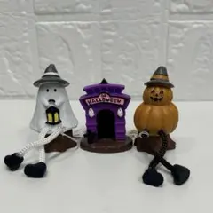 ハロウィン オブジェ3点セット オバケ カボチャ 足プラ　ナチュラルキッチン