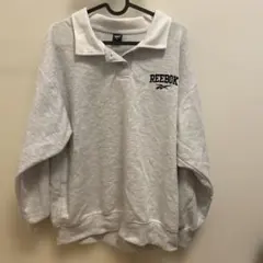 Reebok ハーフジップ スウェット グレー