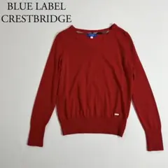 美品　BLUE LABEL CRESTBRIDGE ニット　ロゴプレート　38