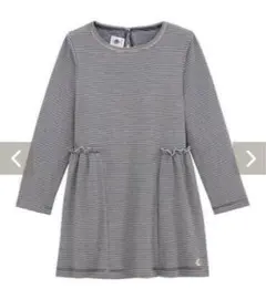 プチバトー 長袖　ボーダーワンピース　8ans/128