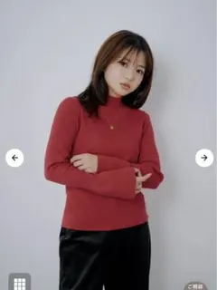 cohina フレアスリーブタートルニット