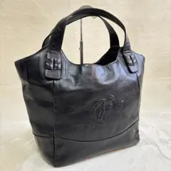 キタムラ レトリバー 本革トート 黒 エスボン加工 三室