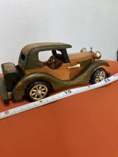 木製クラシックミニカー ブラウンとグリーン