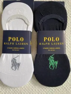 ポロラルフローレンのメンズ(レディース24cm〜)フットカバーブラック3足セット