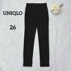 ユニクロ　ウルトラストレッチスキニーハイライズジーンズ　26ブラック