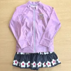 キッズ 130 花柄 セパレート水着 貝殻 ラッシュガード セット